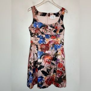 Nicole Miller fit and flare floral dress. Size 10